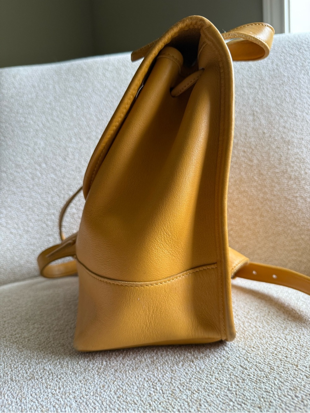 Coach Mustard Leather Drawstring Backpack - Picture 2 of 14